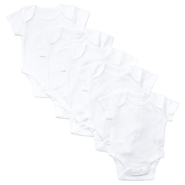 Baby White Bodysuit - Pack Of 5